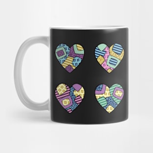 patchwork hearts Mug